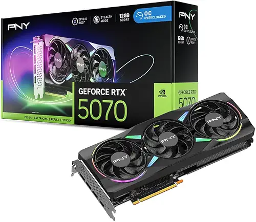 PNY NVIDIA GeForce RTX™ 5070 Epic-X RGB™ OC Triple-Fan Graphics Card