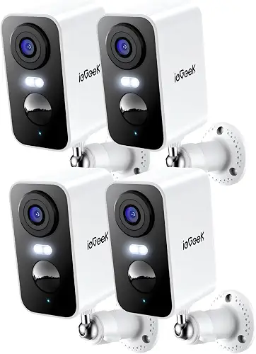 ieGeek 4 Pack Cameras System,Security Cameras Wireless Outdoor,2.4GHz Only