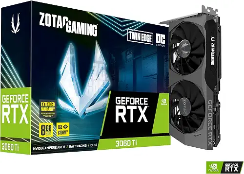 ZOTAC GAMING GeForce RTX™ 3060 Ti Twin Edge OC LHR 8GB GDDR6 256-bit 14 Gbps PCIE 4.0 Gaming