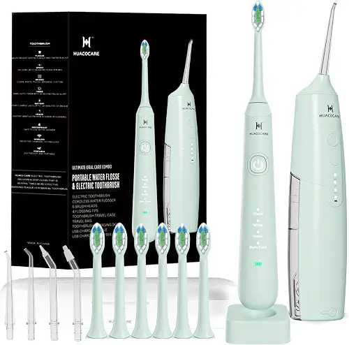 2-1 Oral Clean Kit- Water Dental flosser & Electric Toothbrush Combo- Brushing & Flossing- for