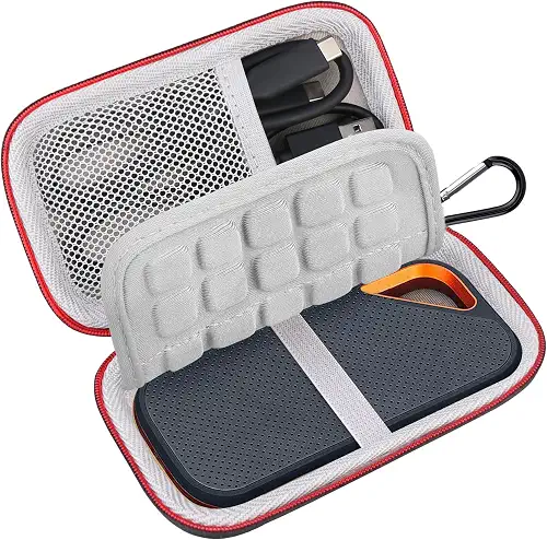 Lacdo Hard Case for SanDisk Extreme Pro/Extreme Portable SSD, Black