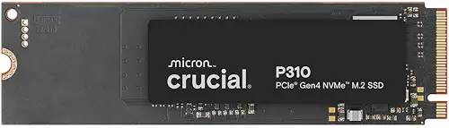 Crucial P310 500GB SSD, PCIe Gen4 NVMe M.2 2280, Up to 6,600MB/s, for Laptop, Desktop (PC), & CT500P310SSD801