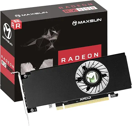 maxsun AMD Radeon RX 550 4GB Low Profile Small Form Factor Video Graphics Card for Gaming GDDR5
