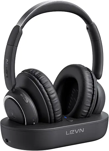 LEVN Wireless Headphones for TV Watching, TV Headphones Wireless for Seniors with Transmitter