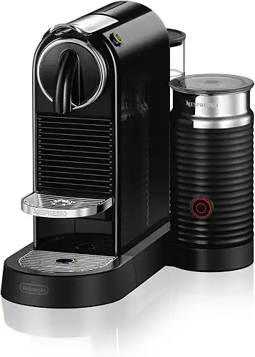 Nespresso CitiZ Coffee and Espresso Machine by De'Longhi with Milk Frother, Black, 9.3 x 14.6