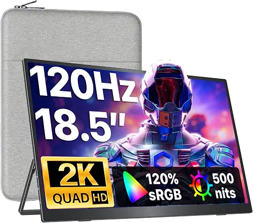 VisionOwl Portable Monitor Dual 15.6 Inch 1080P FHD 107% sRGB Foldable Second Screen, USB-C PS5