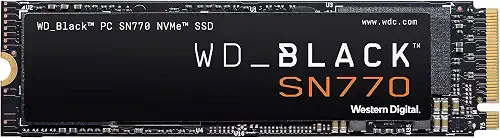 WD_BLACK 1TB SN770 NVMe Internal Gaming SSD Solid State Drive - Gen4 PCIe, M.2 2280, Up to WDS100T3X0E