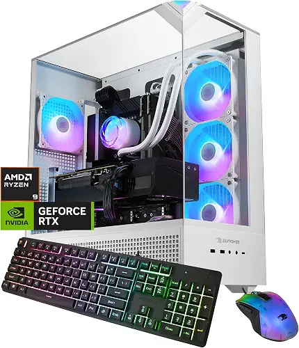 iBUYPOWER Element Gaming PC Desktop Computer – Ryzen 9 7900X, RTX 5070, 32 Go, 1 To